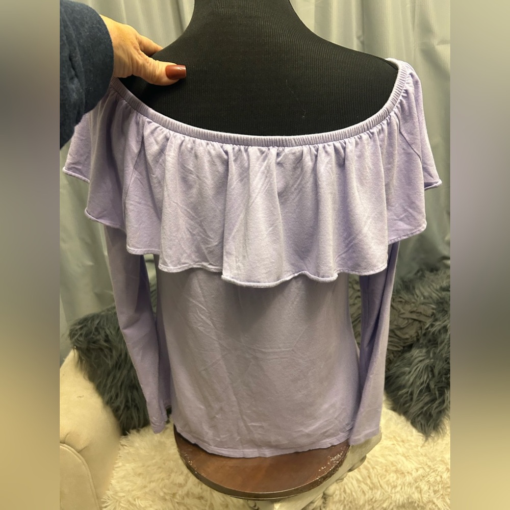 Lilly Pulitzer lavender Augustus Top  shoulder S 129 - Picture 5 of 8